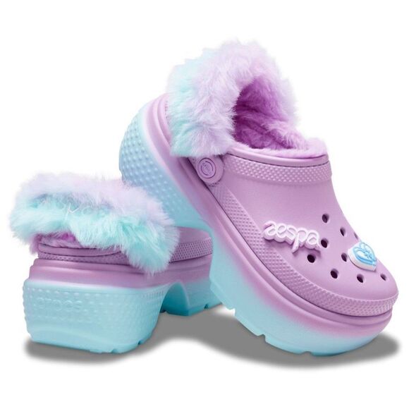 Crocs Shoes - Crocs Aespa X Crocs Stomp‎ Lined Clog Women's Sandals Purple Size 9 NEW